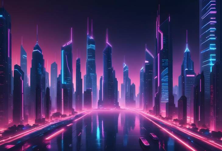 Neon Dreams A Futuristic Cityscape