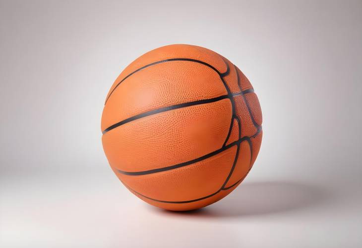 New Orange Basketball Ball Isolated on White Background, Perfect for Sports Photography