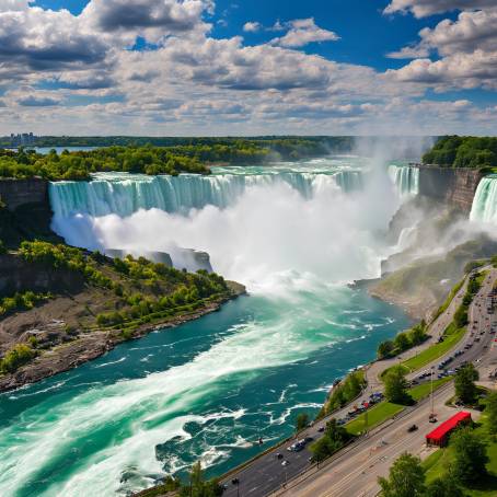 Niagara Falls on Canadian Side Majestic Waterfalls and Beautiful Ontario Scenery