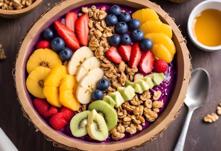 Nourishing Acai Bowl with Fruits and Granola