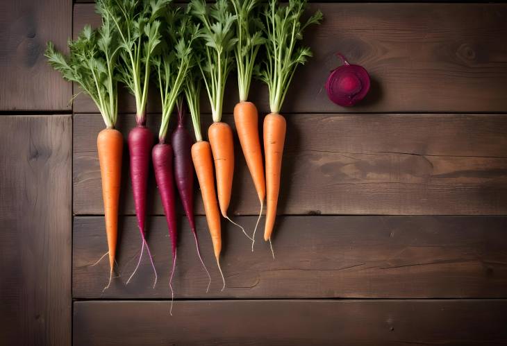 Nourishing Carrots, Beets, and Lentils on a Vintage Wooden Table A Healthy Harvest