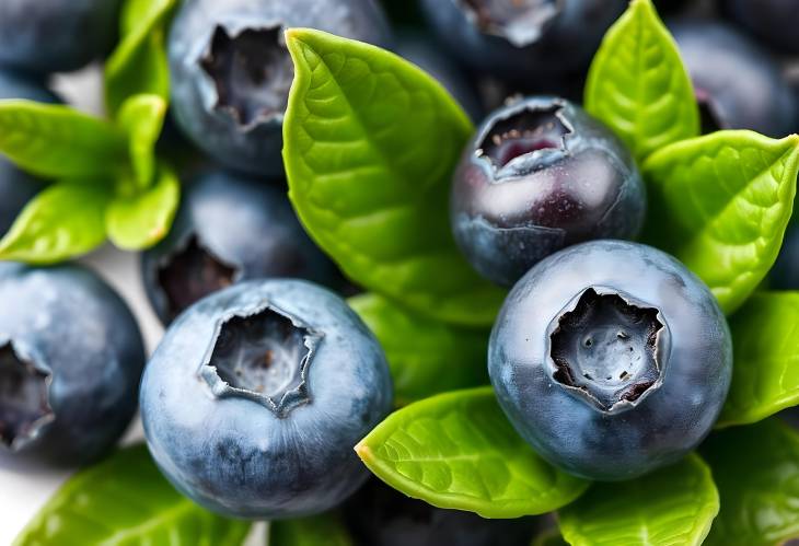 Nutritious Blueberries Close Up and Isolated