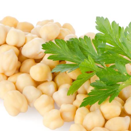 Nutritious Chickpeas Pile on White Background