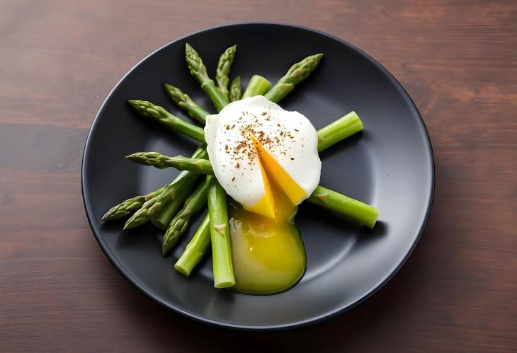 Nutritious Elegance Boiled Asparagus with Poached Egg