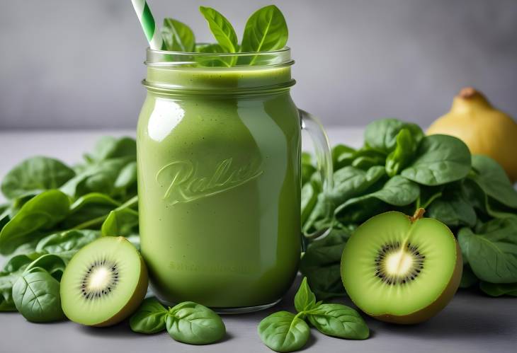 Nutritious Green Smoothie Spinach and Fruit Fusion