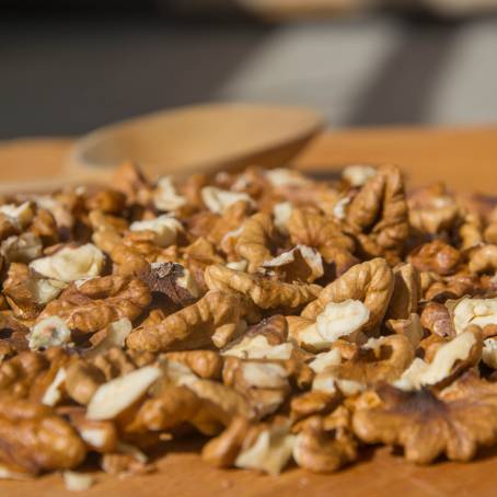 Nutritious Peeled Walnuts CloseUp on White