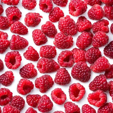 Nutritious Red Raspberries Background for Health Conscious Diet