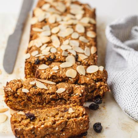 Nutritious Vegan Banana Carrot Bread with Oats and Nuts