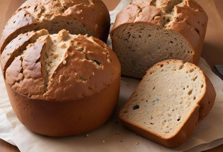 Nutty Whole Wheat Wheaten Bread Traditional Irish Brown Soda Bread with Rich Flavor