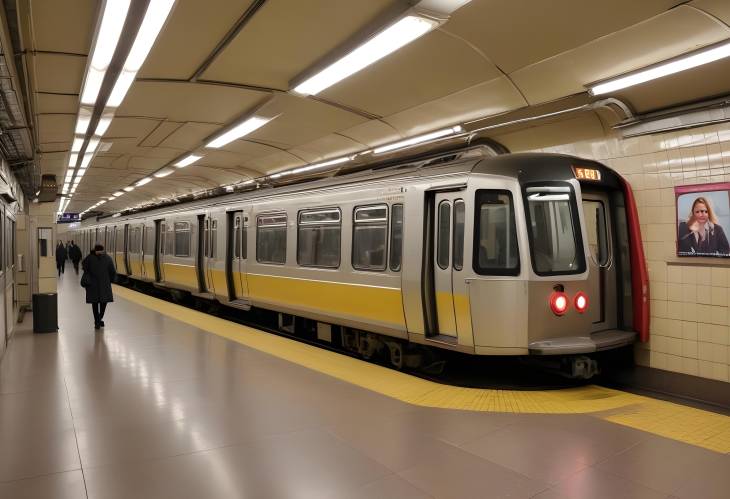 October 12, 2021 Subway Train at Savelovskaya Metro Station, Moscow, Russia