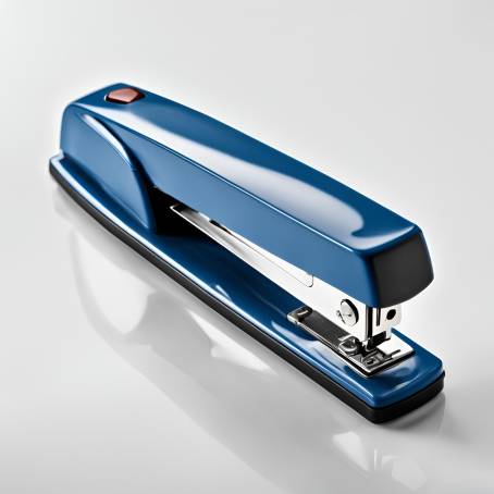 Office Stapler Isolated on Plain White Background Classic Desk Tool