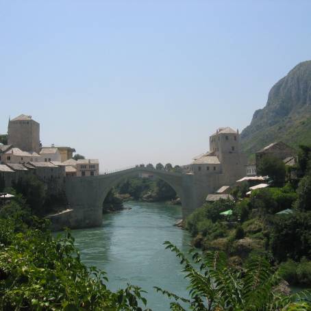 Old Bridge Stari Most Historical Landmark in Mostar, Bosnia