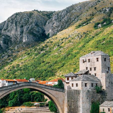 Old Mostar Bridge Stari Most in Bosnia and Herzegovina