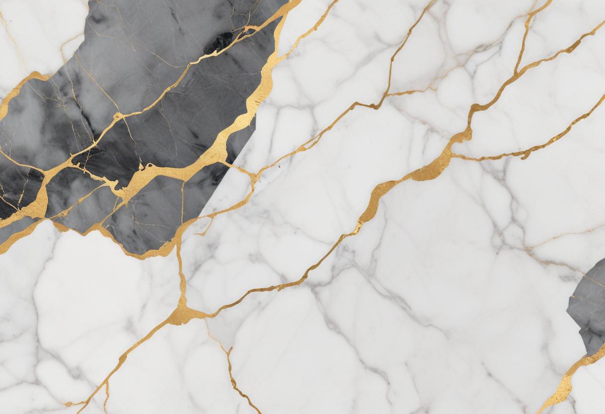 Opulent Marble with Gold Accents and Fine Minimalist Veins