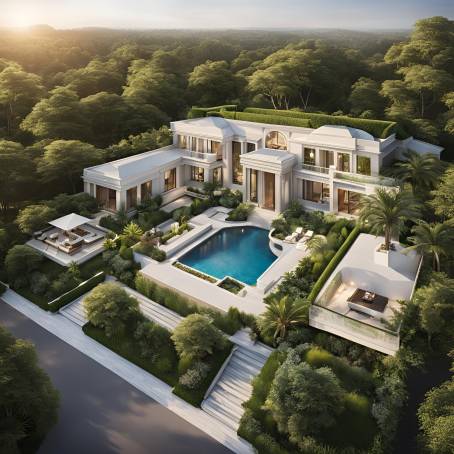 Opulent Retreat Aerial Views of Luxury Living