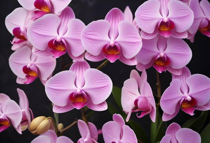 Orchid Plant Beauty Elegant Nature Background with Stunning Floral Display