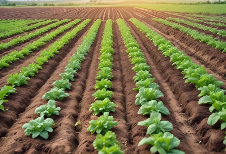 Organic Mastery Cultivating Potatoes and Carrots in a Thriving Farm Landscape