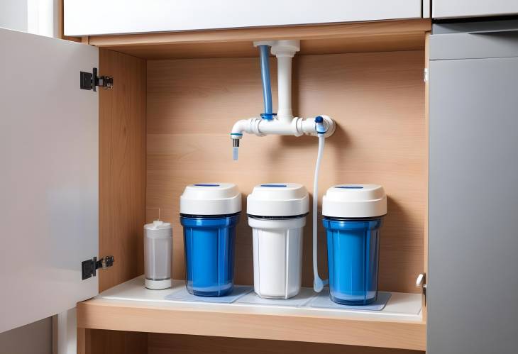 Osmosis and Deionization Water Filtration System for Home Use, Installed Under Kitchen Sink, Clear W