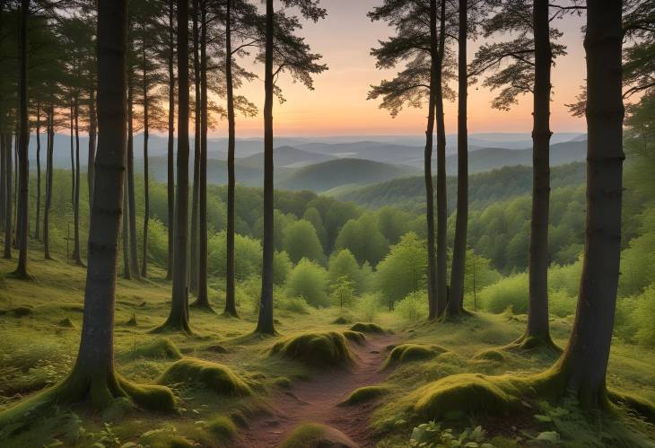 Palatinate Forest at Sunset, Dahner Felsenland, Germany