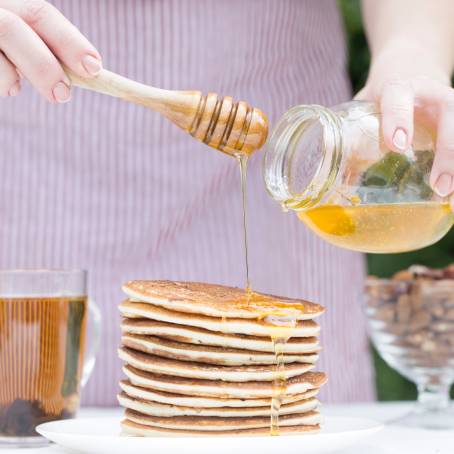 Pancakes with a Honey Finish