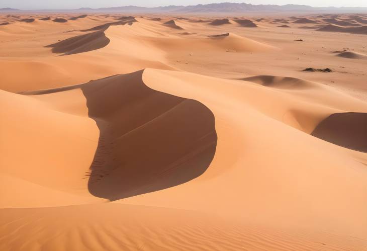 Panoramic Desert Landscape Sand Dunes and Rolling Hills in Namibia