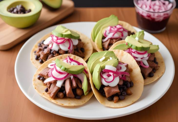 Panuchos de Cochinita Fried Tortillas Stuffed with Black Beans and Marinated Pork