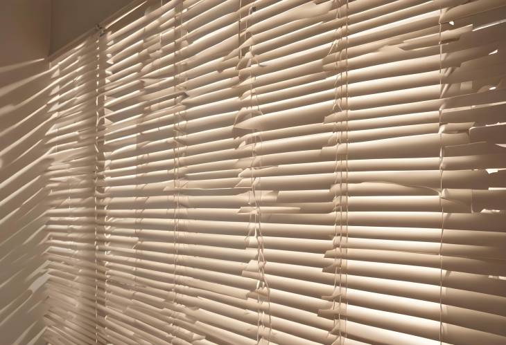 Patterns of Light from Venetian Blinds Casting on the Wall