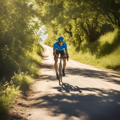 Pedaling Up A Cyclists Sunny Adventure