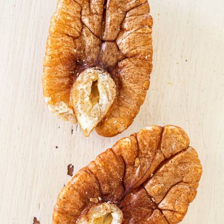 Peeled Pecans on White Background Isolated