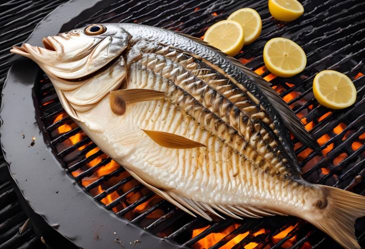 Perfectly Grilled Dorada Fish on the Grill A Delicious Summer BBQ Favorite Captured in Stunning Food