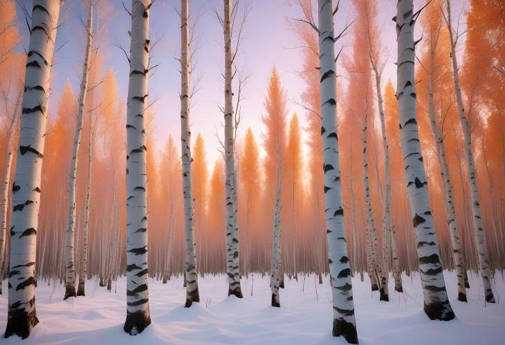 Picturesque Snow Covered Trees in a Winter Wonderland Beautiful Snowy Forest