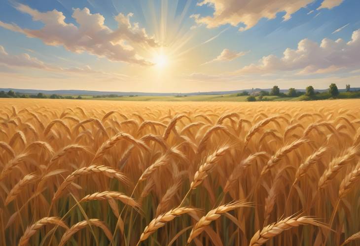 pikasotexttoimageSunlit Wheat Field Swaying in the Summer Breeze 3