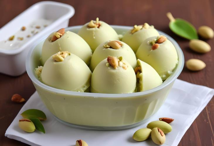 Pista Kulfi Delight Smooth Pistachio Frozen Dessert with a Creamy Ice Cream Texture