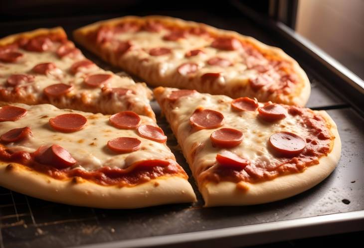 Pizza Perfection Close Up of Baking in the Oven