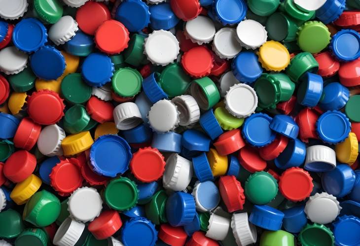 Plastic Bottle Caps Background, Eco Friendly Recycling Collection, Recyclable Caps Processing,