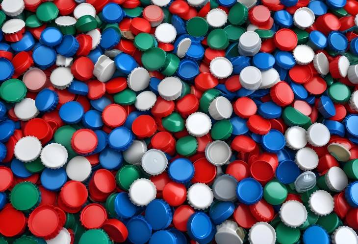 Plastic Bottle Caps Background, Eco Friendly Recycling Practices, Recyclable Caps Processing, Remove