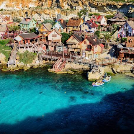 Popeye Village, Malta Vibrant Colors  Coastal Whimsy