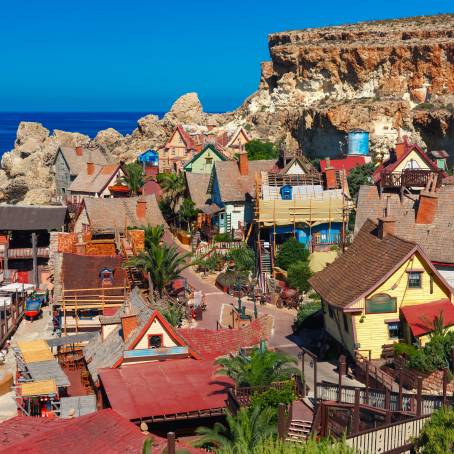 Popeye Village, Malta Vibrant Colors  Coastal Wonderland