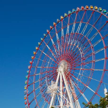 Port of Kobe Ferris Wheel Nighttime Glow and Harbor Vista in Japan