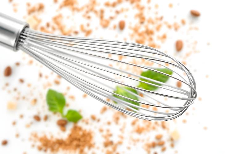 Practical Silver Whisk for Kitchen Use