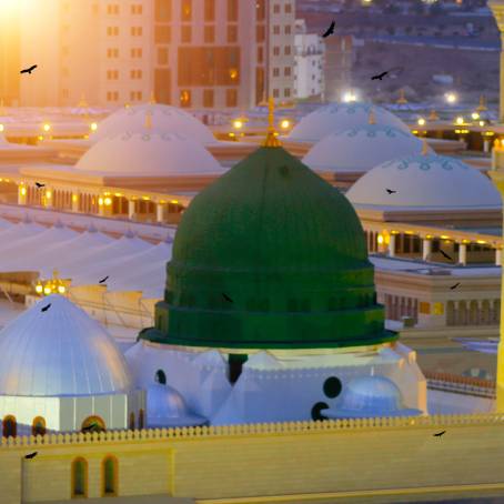 Prophet Muhammad Tomb and Green Dome of Masjid Nabawi