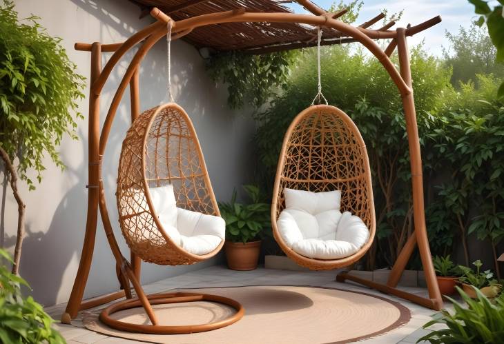 Rattan Wicker Cocoon Swing Chair Cozy and Stylish Outdoor Space