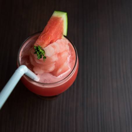 Refreshing Watermelon Smoothie Close Up of Juice in Glasses for Summer