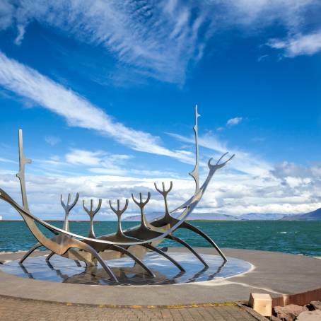 Reykjavik Shining Sun Voyager Sculpture