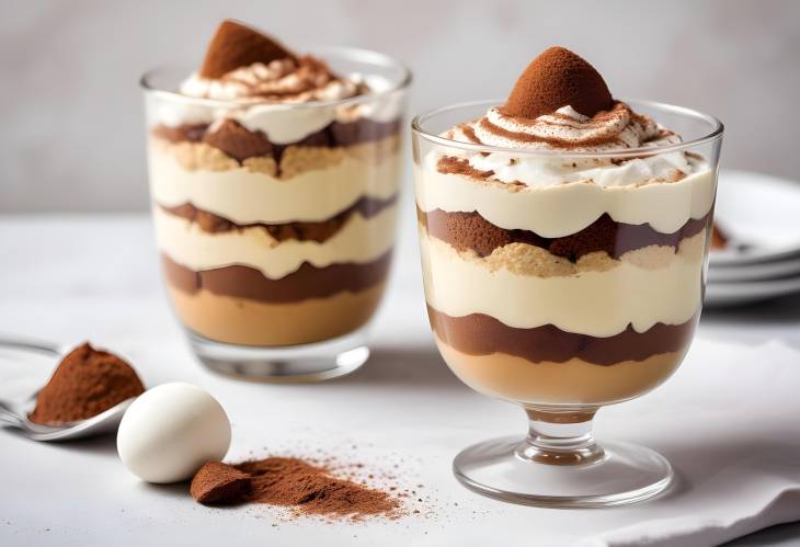 Rich and Creamy Tiramisu Dessert with Coffee and Mascarpone