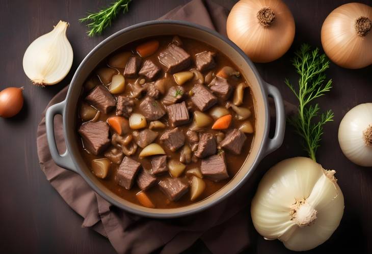 Rich and Hearty Beef and Onion Stew A Slow Cooked Classic