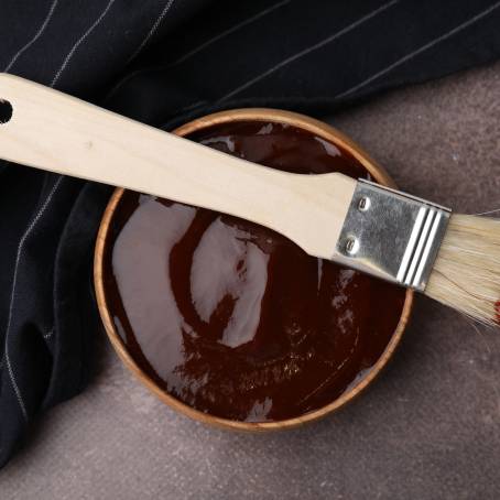 Rich Barbeque Sauce with Basting Brush in Jar