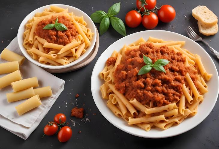 Rich Bolognese Pasta Isolated on White A Taste of Italy