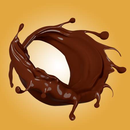 Rich Brown Chocolate Splash, 3D Vector Realistic Design