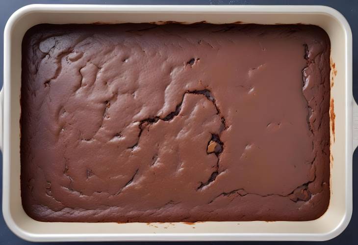 Rich Chocolate Brownie Batter in a Baking Tray Preparing for a Sweet Delight